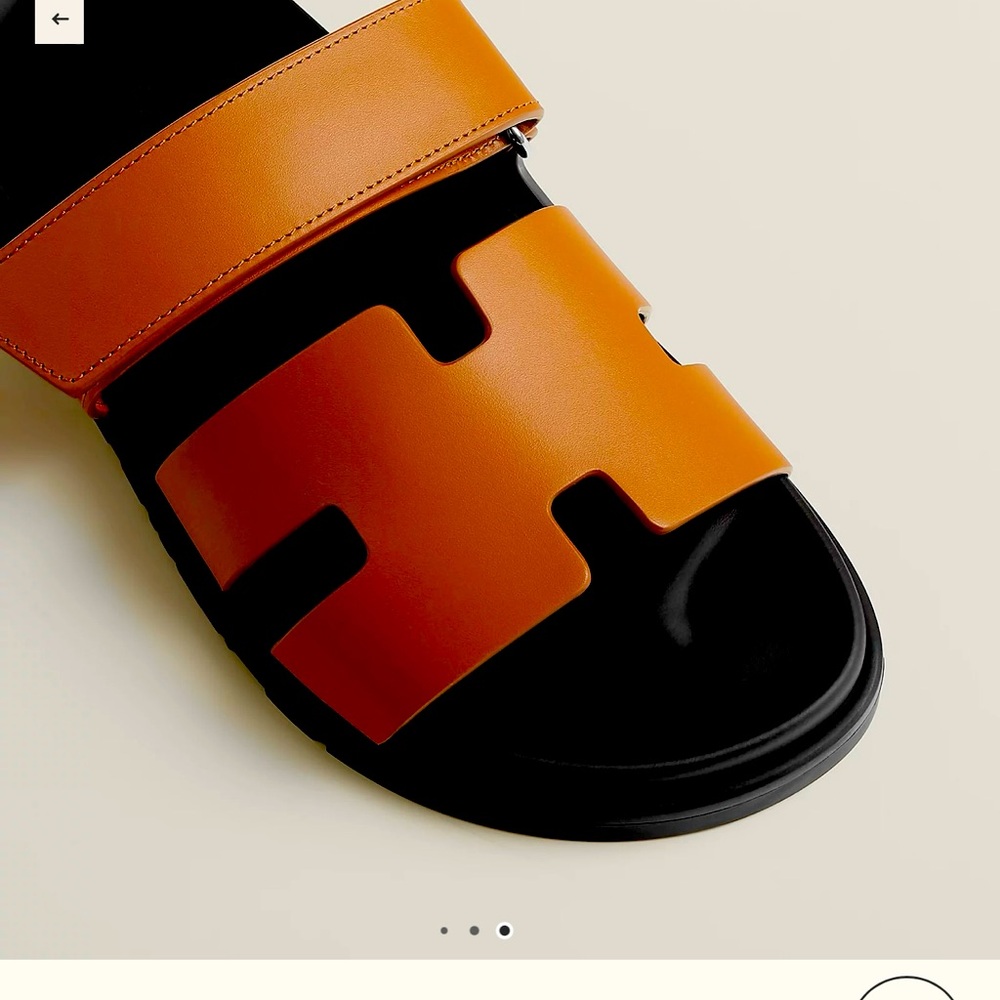 Hermès chypre rubber sole slide slippers